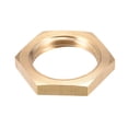 thumbnail image 4 of Uxcell G3/8 Lock Nut, Hex Brass Female Locknut for Plumbing 4 Pack, 4 of 5