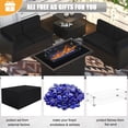 thumbnail image 3 of 9 Piece Patio Furniture Set with 44" Propane Gas Fire Pit Table, Outdoor Sectional Conversation Set Wicker Rattan Sofa Set with Storage Side Table & Coffee Table, 3 of 6