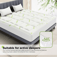 thumbnail image 4 of CONCETTA Full Mattress Protector, Thickened Mattress Pad with Bamboo Fiber Viscose Filling, Breathable, Soft, Cooling,Avocado green, 54" x 75", 4 of 6