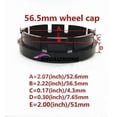 thumbnail image 3 of 4pcs 56mm 60mm 65mm 68mm Abt Car Wheel Center Hub Cap Badge Emblem Sticker Styling Accessories, 3 of 5