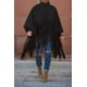 thumbnail image 3 of NRTHYE - Poncho para mujer, cuello alto, manga larga, con flecos, talla grande Zhivalor HMFJ296-19, 3 of 7