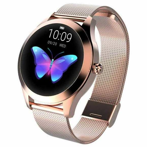 Reloj Para Mujer Smart Watch Kingwear Kw10 Notificacion Fralugio Dorado Fralugio Sport