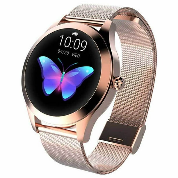 Reloj Para Mujer Smart Watch Kingwear Kw10 Notificacion Fralugio Dorado Fralugio Sport