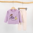 thumbnail image 6 of 2 Piece Pajama Set For Girls,Cotton Cartoon Pattern Sleepwear Pjs Set,6-12 Months 12-24 Months 2t 3t 4t 5t 6t 7t 8t 9t Children(Purple,7-8 Years), 6 of 8