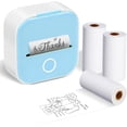 thumbnail image 1 of LAICAIW T02 Mini Printer Sticker Printer-Wireless Mini Sticker Printer Machine, Wireless Pocket Mini Printer for iPhone, Mini Thermal Printer with 3 Rolls Thermal Paper for Journal, Memo, Photo, 1 of 7