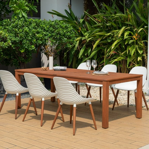 Amazonia Di Como 7-piece, 100% FSC Certified Wood, Outdoor Patio Dining Set