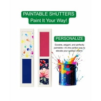 9" W x 27" H Raised Panel Shutters - Paintable - 1 Pair