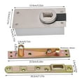 thumbnail image 3 of Heavy Duty Stainless Steel+Casting Iron Door Pivot Hinge, 360° Rotary Install Up & Down Hinge Bearing, 3 of 12