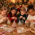 thumbnail image 5 of DIY Christmas Tree Beaded Ornament Kit with Pearls Crystals Charms, Beginner-Friendly Holiday Craft for Tree Decor Gift, 5 of 6