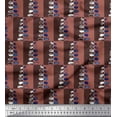 thumbnail image 1 of Soimoi polyester Crepe Fabric Check & Leaves Artistic Print Fabric by Yard 42 Inch Wide, 1 of 1