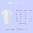 thumbnail image 2 of BELLA + CANVAS Men Heather CVC T-Shirt, Short Sleeve V-Neck Cotton Poly Tee, Solid White Blend, S, 2 of 5