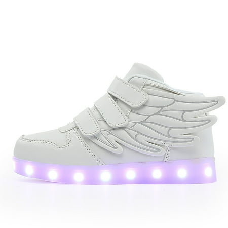 

Boys Casual LED Luminous Sneakers Waterproof Cartoon Wing Pattern Sneakers For Spring
