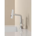 thumbnail image 6 of Chrome Pull-Out Lift LED Temperature Digital Display Bathroom Basin/Sink Faucet, Single Handle 360° Rotatable Waterfall 3-in-1 Basin Tap with Adjustable Height, 6 of 8