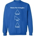 thumbnail image 2 of OXI Crewneck Sweatshirt - Name The Triangle Ronald, Basic Casual Sweatshirts for Men's and Women Fleece Sweatshirt Long Sleeve - Royal Blue 2X-Large, 2 of 2
