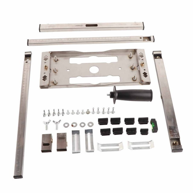 Tabla de cortar con guía de borde de acero, máquina cortadora, sierra portátil, tabla inferior, herramienta multifunción con marco de posicionamiento modificado para madera