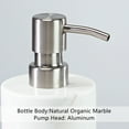 thumbnail image 6 of Natural White Marble Soap Pump 3.15 Inch W × 3.15 Inch L × 4.72 Inch H, Sturdy Marle Soap Dispenser, Organic Marble Lotion Dispenser, Lotion Pump over Wash Basin, for Bathroom, 6 of 9