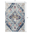 thumbnail image 3 of 2â€™ x 4â€™ Blue Distressed Medallion Area Rug, 3 of 8
