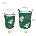 thumbnail image 3 of Balery Gingerbread Snowman Cookies Cesta de ropa redonda con asas, impermeable, independiente, para ropa, juguetes, dormitorio y familia-Medium, 3 of 6