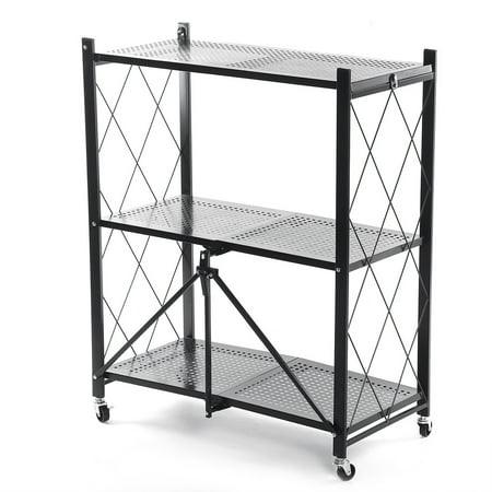 shelving metal storage shelves rack laundry unit closet shelf wire wheel heavy duty kitchen organizer bathroom rolling cart folding steel