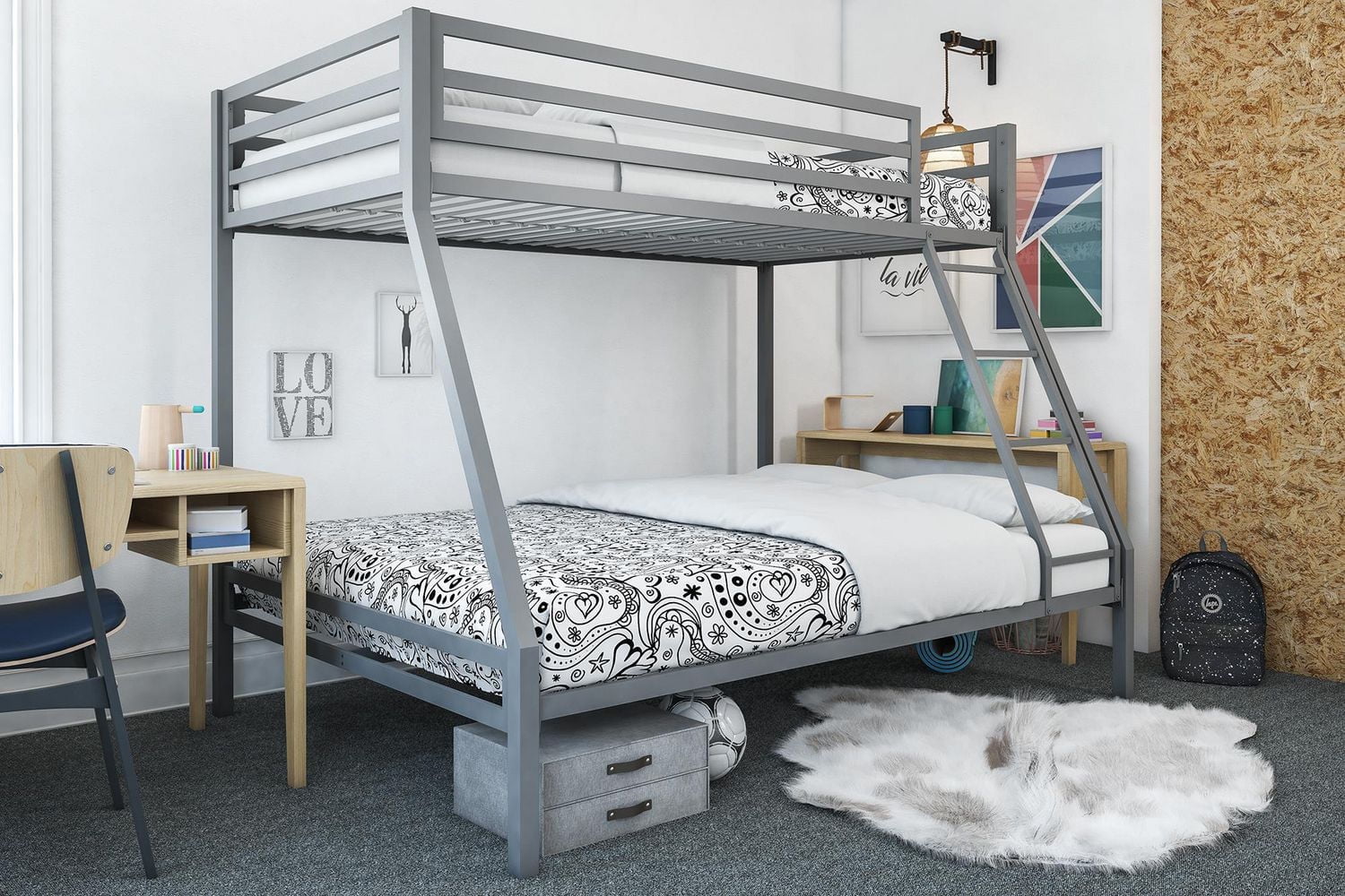 Mainstays Premium Twin over Full Metal Bunk Bed