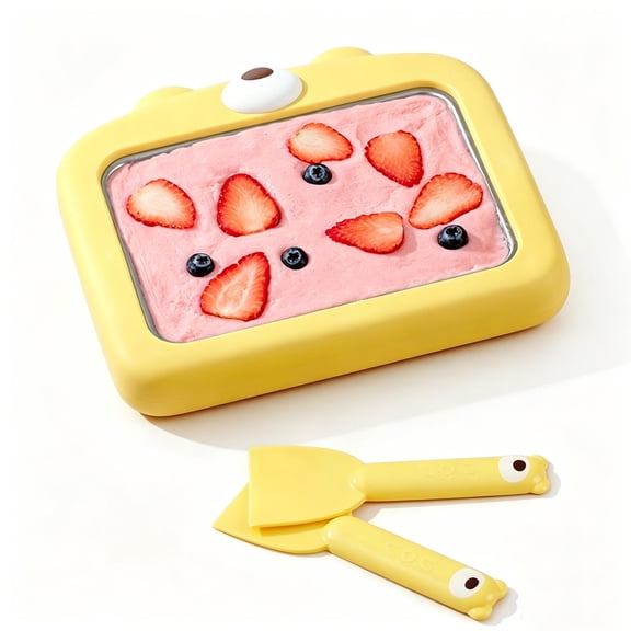 AMARHH DIY Yogurt And Ice Cream Maker, Instant Ice Cream Roll Maker, No Electricity Fried Yogurt Pan, Frozen Fruit Chocolate Strawberries Yogurt Machines for Home Kitchen