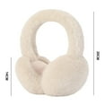 thumbnail image 3 of Mdesiwst Women Earmuffs Winter Imitation Rabbit Fur Earmuffs Girls Cute Solid Color Warm Earmuffs Outdoor Ear Warmer Foldable Soft Furry Ear Covers Foldable, 3 of 8