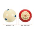 thumbnail image 2 of Uxcell 2-1/4" Pool Billiard Cue Ball Practice Training Ball with Dots and Standard Lines 2Pcs, 2 of 6