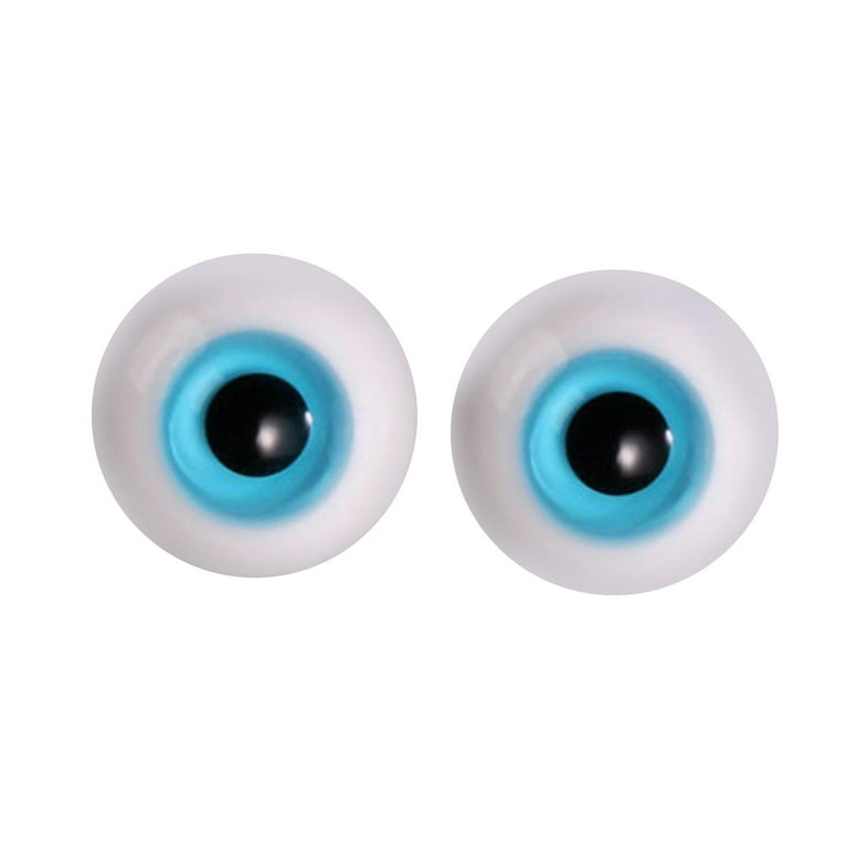 2x Doll Eyes Wiggle Eyes (6 mm) Dolls Crafts DIY Doll Making Supplies  -Light Blue