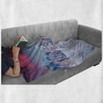thumbnail image 6 of Landscape Soft Flannel Fleece Throw Blanket, Sunset Dawn in Winter Snowy with Pine Trees Forest Mountain Wiev, Cozy Plush for Indoor and Outdoor Use, 50" x 60", Dark Coral Sky Blue, by Ambesonne, 6 of 6