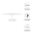 thumbnail image 6 of Modway Lippa 48" Oval-Shaped MDF Wood Top Coffee Table in White, 6 of 6