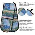 thumbnail image 2 of Yayeee Double Oven Mitt Kitchen Heat Resistant Baking 35" x7" Quilted Glove, Sea Window, 2 of 6
