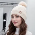 thumbnail image 3 of Women'S Knit Fleece Lined Winter Hat Warm Ear Protection Unisex Ball Cap, 3 of 6