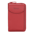 thumbnail image 1 of Cartera de cuero Bolso de hombro de cuero de PU Monedero Bolso bandolera Cartera Bolsa de almacenamiento de tarjetas de dinero, Rojo Yuarrent AP001028-07, 1 of 7