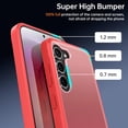thumbnail image 2 of Shockproof Matte Case for Samsung Galaxy S23 [Anti Fingerprint] [10FT Military Drop Protection] Hard Translucent Back Four Corner Airbags Drop Protection Phone Cover, 6.1 inch, Red, 2 of 14