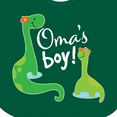 thumbnail image 4 of Inktastic Omas Boy Grandson Dinosaur Boys Baby Bib, 4 of 4