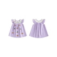 thumbnail image 2 of BemeyourBBs Baby Girl Mardi Gras Outfits Toddler Little Girl Carnival Dress Striped Letter Top Hat Flying Sleeve Dresses Spring Summer Holiday Clothes, 2 of 9