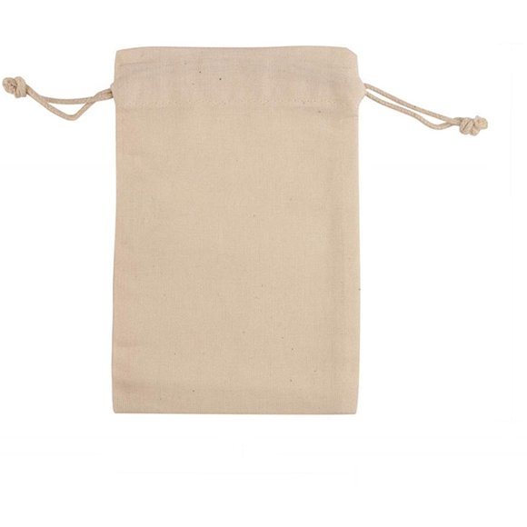 KUPOO 50PS Cotton Bags Cotton Muslin Bags Drawstring Muslin Bag for Wedding Party Favor (4 x 5.8 Inch)