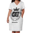 thumbnail image 3 of ¡40! Vestido holgado con bolsillos para celebrar 40 cumpleaños, ropa de mujer, vestidos elegantes, tallas grandes, vestido de hada de moda para mujer., 3 of 7