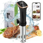 BLITZHOME WIFI Sous Vide Cooker Pro,IPX7 1100W Precision Sous Vide Machine,Ultra-quiet Fast-Heating Immersion Circulator Temperature,Digital Display,W/ APP Recipe