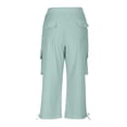 thumbnail image 6 of USSUMA Cargo Capris for Seniors Straight Leg High Waisted Capri Cargo Pants Lightweight Quick Dry Hiking Pants with Pockets up to 50% Off, 6 of 6