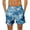 Blue#4, variant on Viikei Men's Shorts in Lightweight Fabric for Comfort,Fashionable Men's Casual Printed Elastic Waistband Drawstring Shorts Blue M