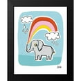 thumbnail image 2 of Averinos, Melissa 12x14 Black Modern Framed Museum Art Print Titled - Wild About You Elephant, 2 of 5