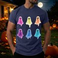 thumbnail image 2 of mgoYE Mens Halloween Shirts Ghost Reading Book T-Shirt Casual Fall Teacher Tee Tops Mens Shitts Size S, 2 of 5