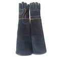 thumbnail image 2 of Guantes de protección Sunnimix cuero reforzado contra mordeduras para entrenamiento de mascotas negro, 2 of 7