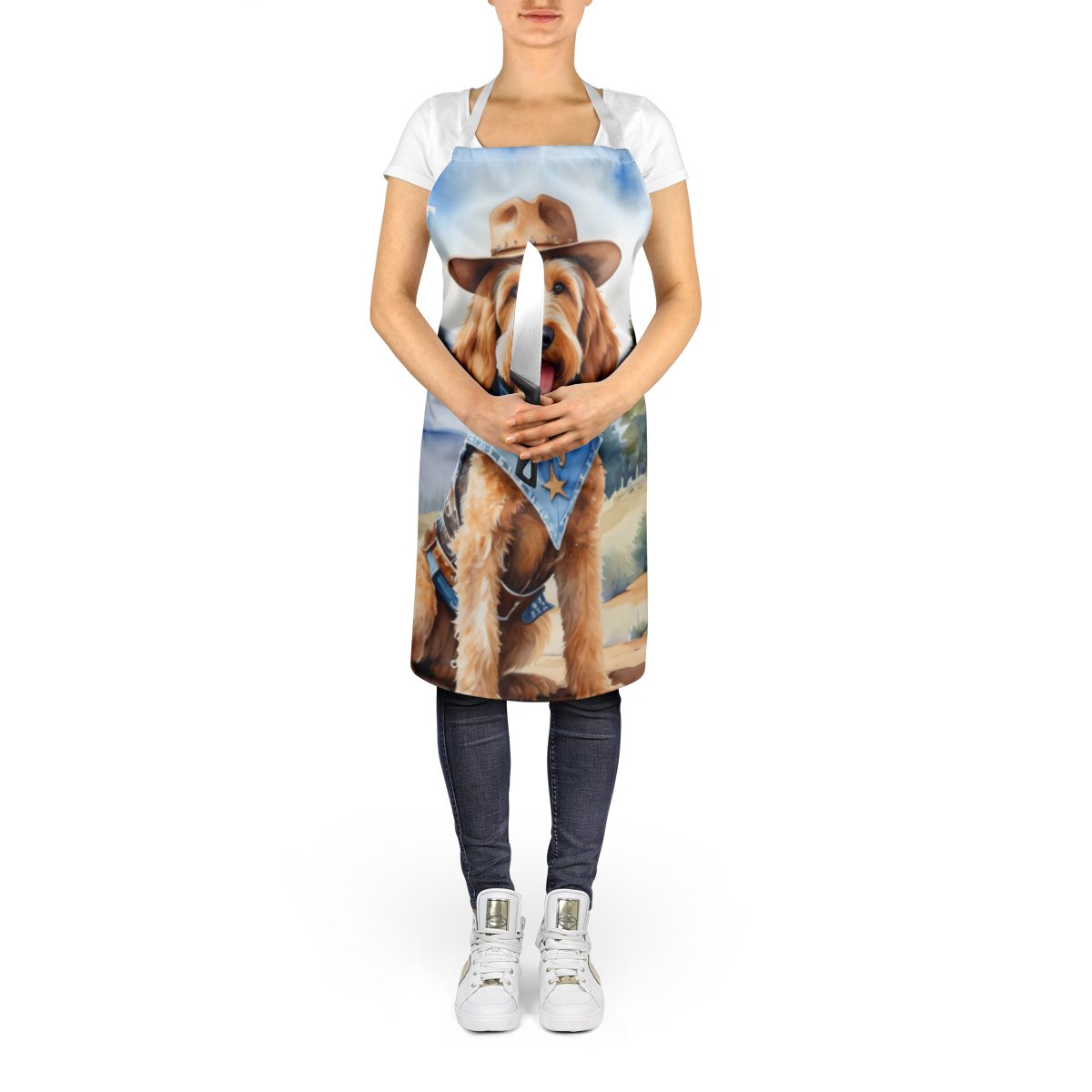 Otterhound Cowboy Welcome Apron 27 in x 30 in