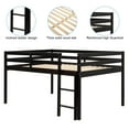 thumbnail image 6 of PAPROOS Solid Wood Twin-Size Low Loft Bed with Ladder, Espresso, 6 of 7