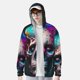 thumbnail image 2 of Fotbe Modern Abstract Colorful Skull B Chaqueta con Protección Solar UPF 50+ para Hombre y Mujer, Camisa con Capucha y Bolsillos-X-Large, 2 of 7