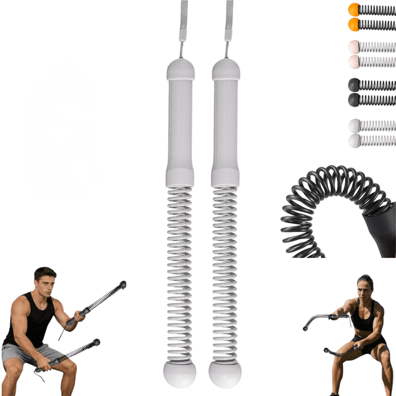 Upgrade Weighted Ropeless Battle Ropes, 2PCS Cordless Battle Rope for Home Gym, HIIT, Strength, Quiet Portable Training Rope, Workout Ropes Versatile Fitness Equipment for Men Women (Grey)