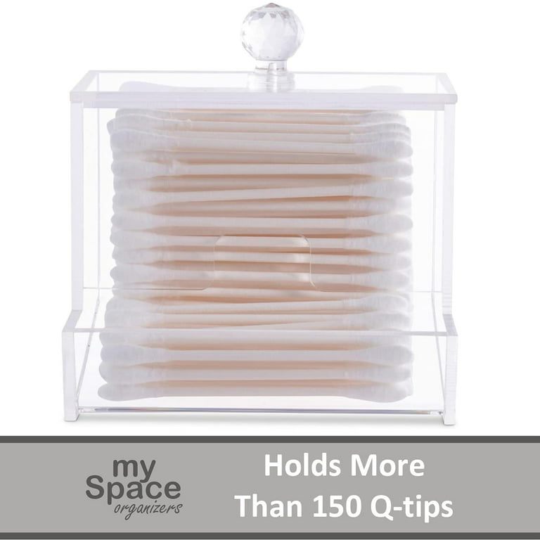 Cotton Swab Holder with Lid Portable Qtip Travel Case Cotton Swab Jar Clear  Acrylic Storage Box Canister Container with Lid - AliExpress