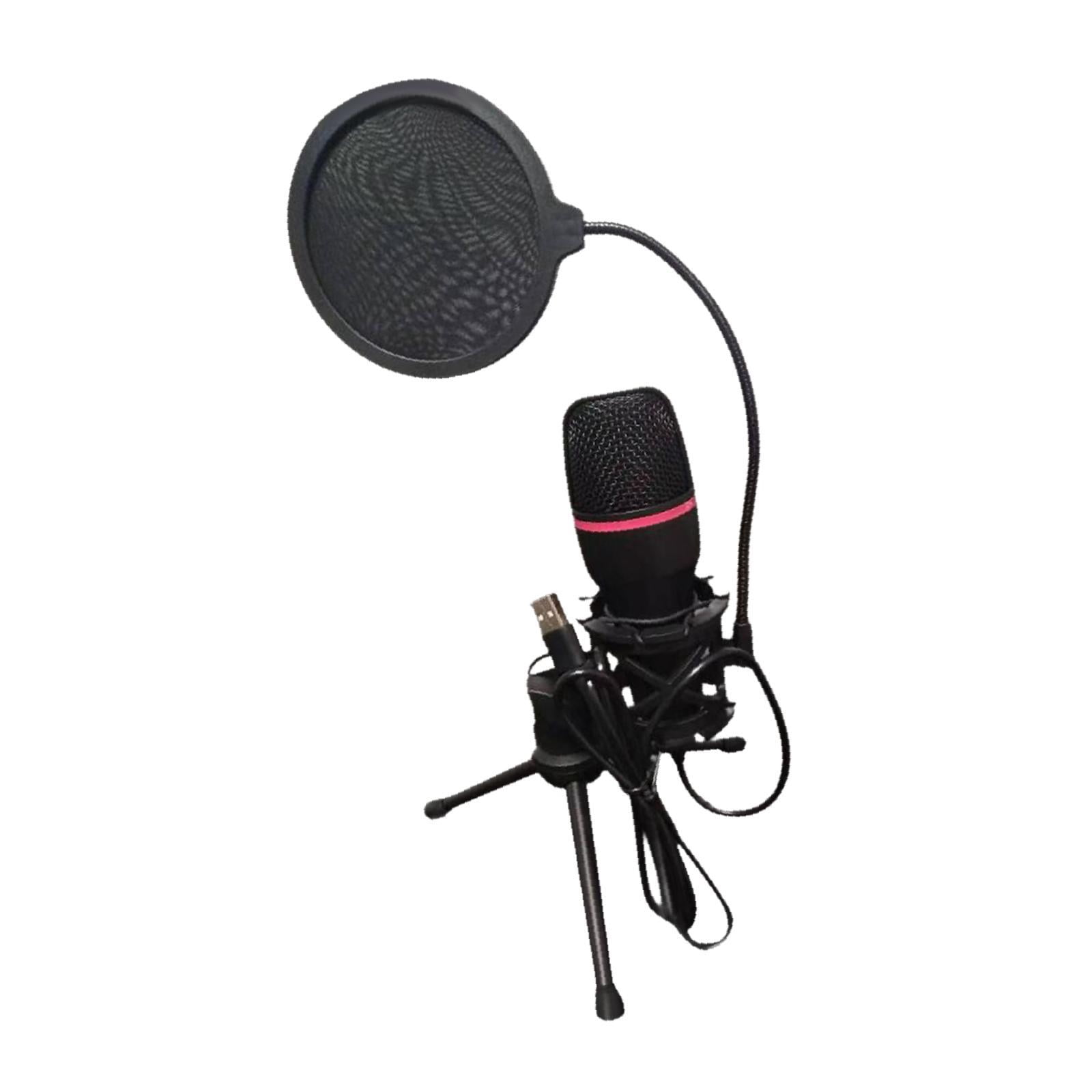 LeeQinersw USB Microphone Desktop Microphone with Shock Mount Studio Mic PC Gaming Mic with